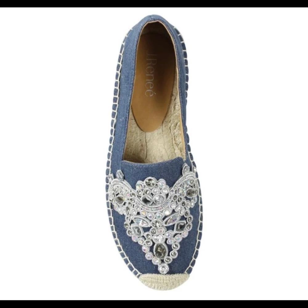 J RENEE Gordana Rhinestone Detailed Espadrilles